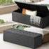 Storage Ottoman XL Faux Linen Grey