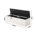 Storage Ottoman XL Faux Sherpa White