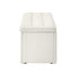 Storage Ottoman XL Faux Sherpa White