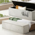 Storage Ottoman Blanket Box XL Polyester Beige