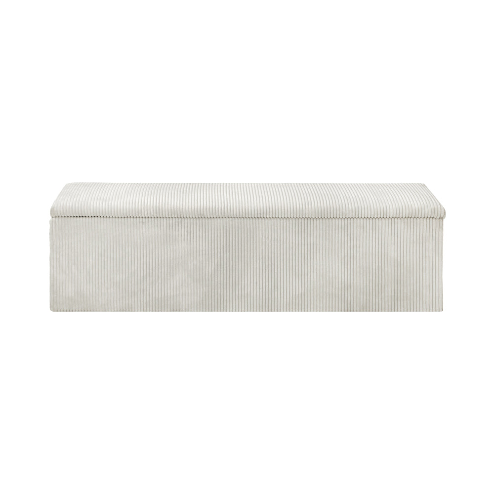 Storage Ottoman Blanket Box XL Polyester Beige