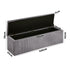 Storage Ottoman Blanket Box XL Polyester Grey