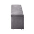 Storage Ottoman Blanket Box XL Polyester Grey