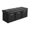 Footstool with Storage – 3 Drawers, PU Leather, 102×39×40cm, Black