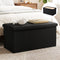 Artiss Storage Ottoman Bench – Black, Folding, Reversible Tray Top, Hidden Storage