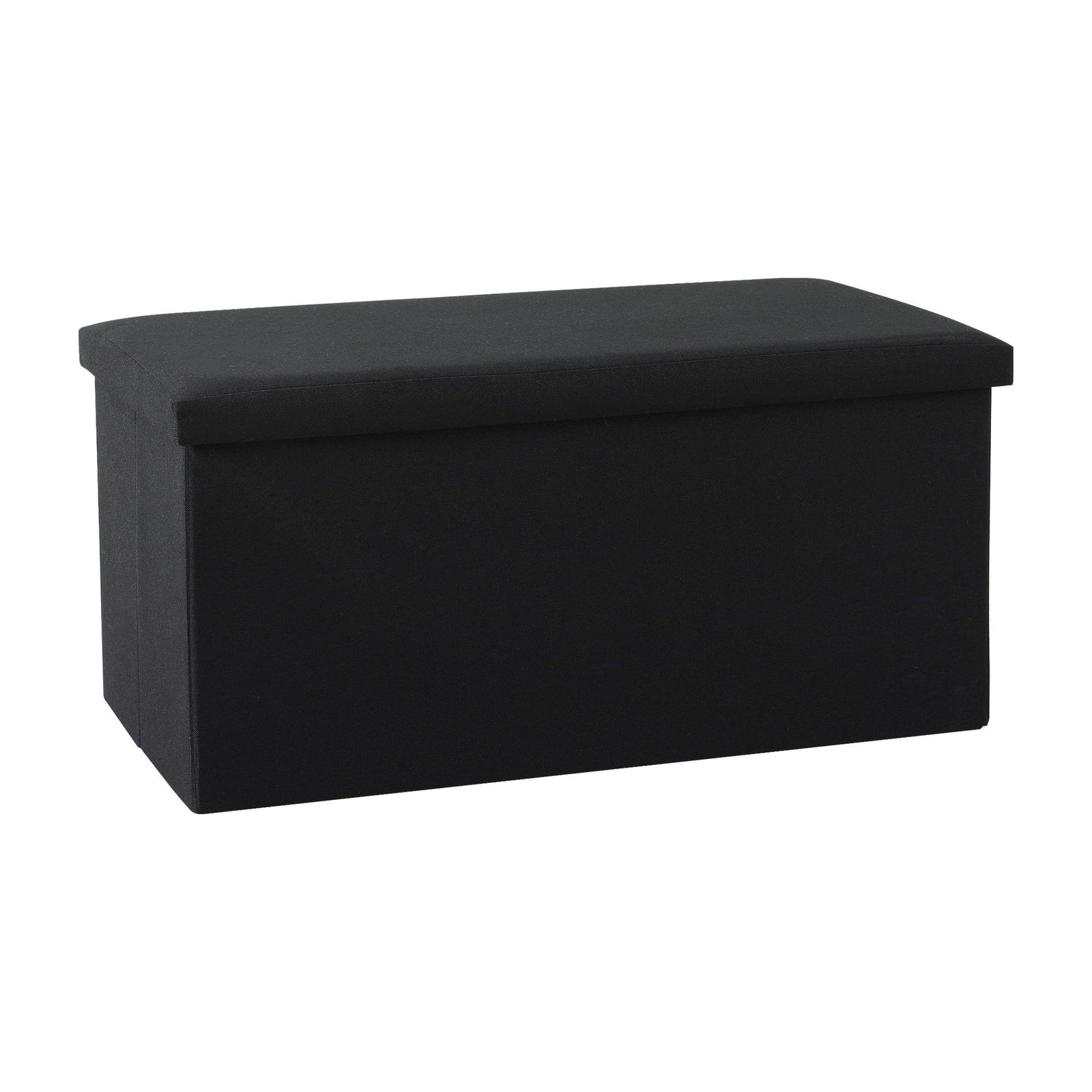 Artiss Storage Ottoman Bench – Black, Folding, Reversible Tray Top, Hidden Storage