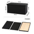 Artiss Storage Ottoman Bench – Black, Folding, Reversible Tray Top, Hidden Storage