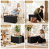 Artiss Storage Ottoman Bench – Black, Folding, Reversible Tray Top, Hidden Storage