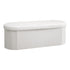 Artiss Storage Ottoman Footstool – White Bouclé, Foldable, Hidden Storage, 150kg