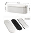 Artiss Storage Ottoman Footstool – White Bouclé, Foldable, Hidden Storage, 150kg