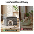 Storage Ottoman Foot Stool Cat Litter Box Enclosure Foldable Grey