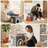 Storage Ottoman Foot Stool Cat Litter Box Enclosure Foldable Grey