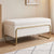 Artiss Storage Ottoman Boucle Padded Seat Footrest Hidden Storage Cream White