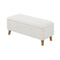 Storage Ottoman Sherpa Fabric White