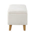 Storage Ottoman Sherpa Fabric White