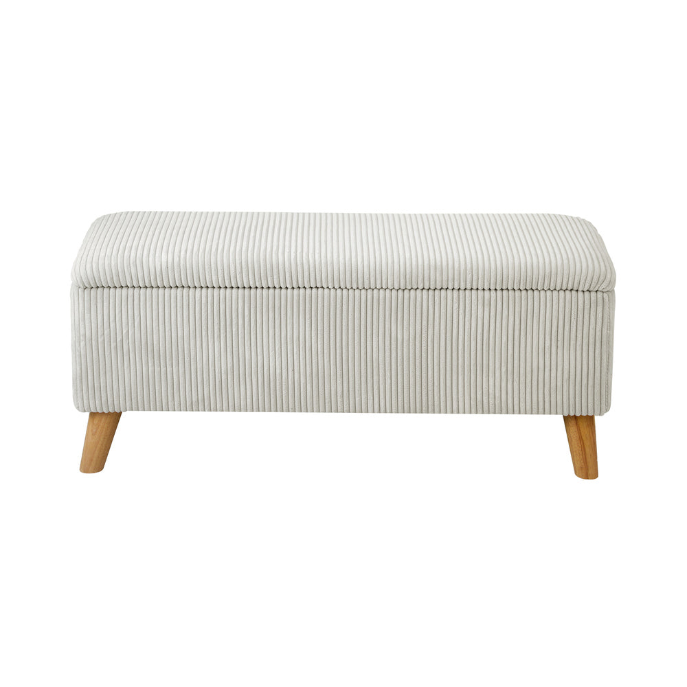 Storage Ottoman Blanket Box LARGE Polyester Beige