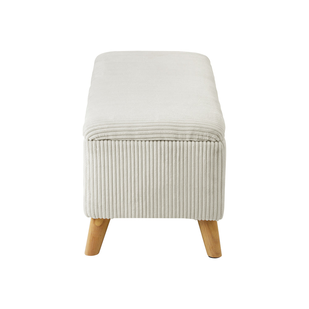 Storage Ottoman Blanket Box LARGE Polyester Beige