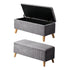 Storage Ottoman Blanket Box LARGE Polyester Grey