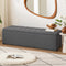 Artiss Extra Long Storage Ottoman 140cm Bench Seat Faux Linen Grey