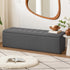Artiss Extra Long Storage Ottoman 140cm Bench Seat Faux Linen Grey