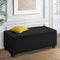 Storage Ottoman Blanket Box 97cm Linen Black