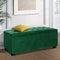 Artiss Velvet Storage Ottoman Bench Tufted Lift Top Foot Stool Green