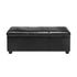 Storage Ottoman PU Leather Large Black