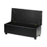 Storage Ottoman PU Leather Large Black