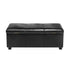 Storage Ottoman PU Leather Large Black