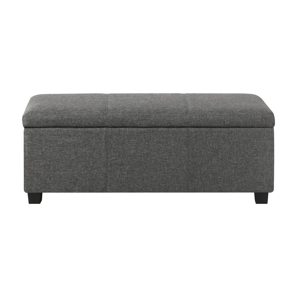 Storage Ottoman Linen Fabric Large
