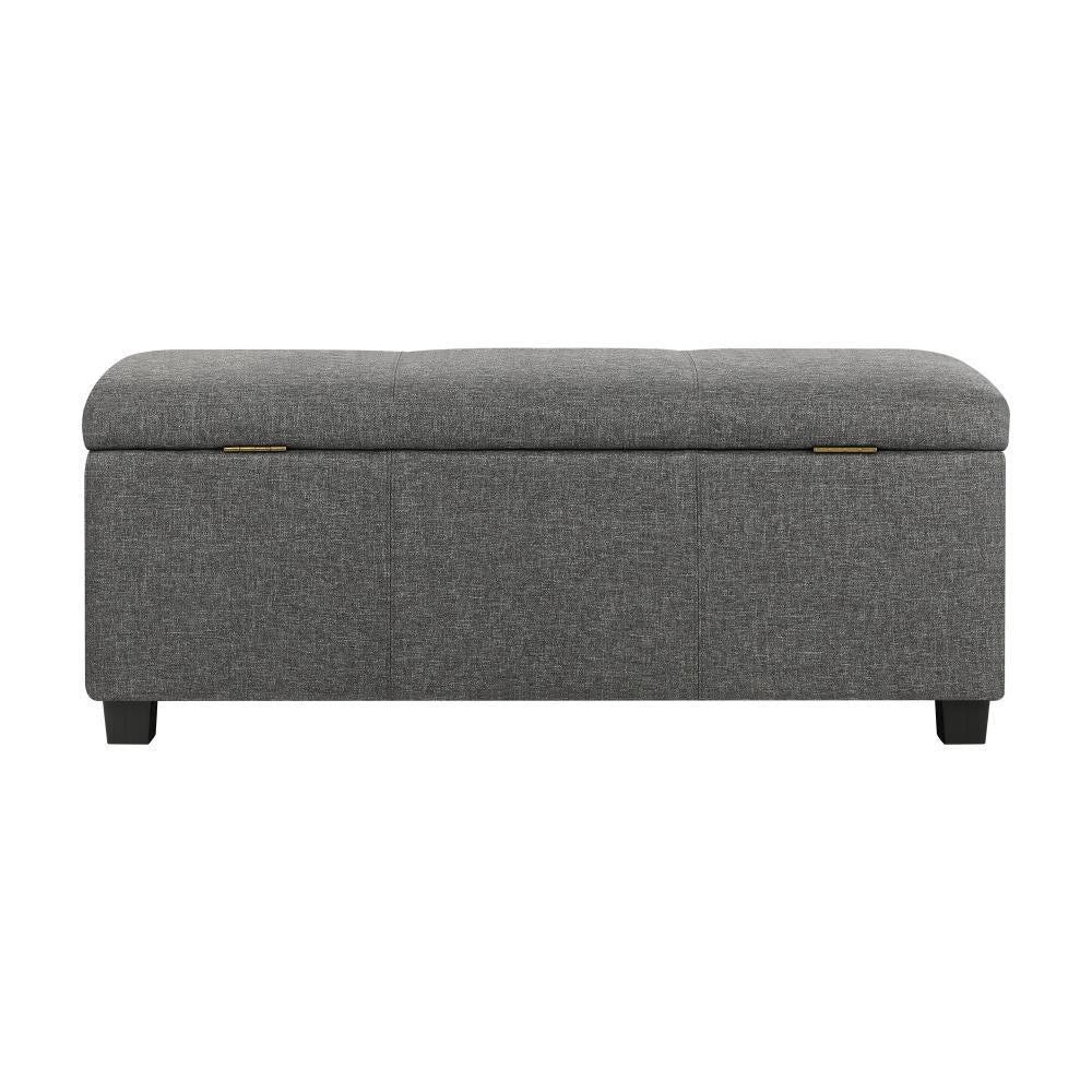 Storage Ottoman Linen Fabric Large