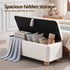 Artiss Storage Ottoman Hidden Bench, Velvet, 150kg Capacity, Beige, 97cm