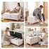 Artiss Storage Ottoman Hidden Bench, Velvet, 150kg Capacity, Beige, 97cm
