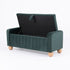 Artiss Storage Ottoman Bench Velvet Blanket Box Stool Footrest Ball Feet Green