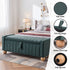 Artiss Storage Ottoman Bench Velvet Blanket Box Stool Footrest Ball Feet Green