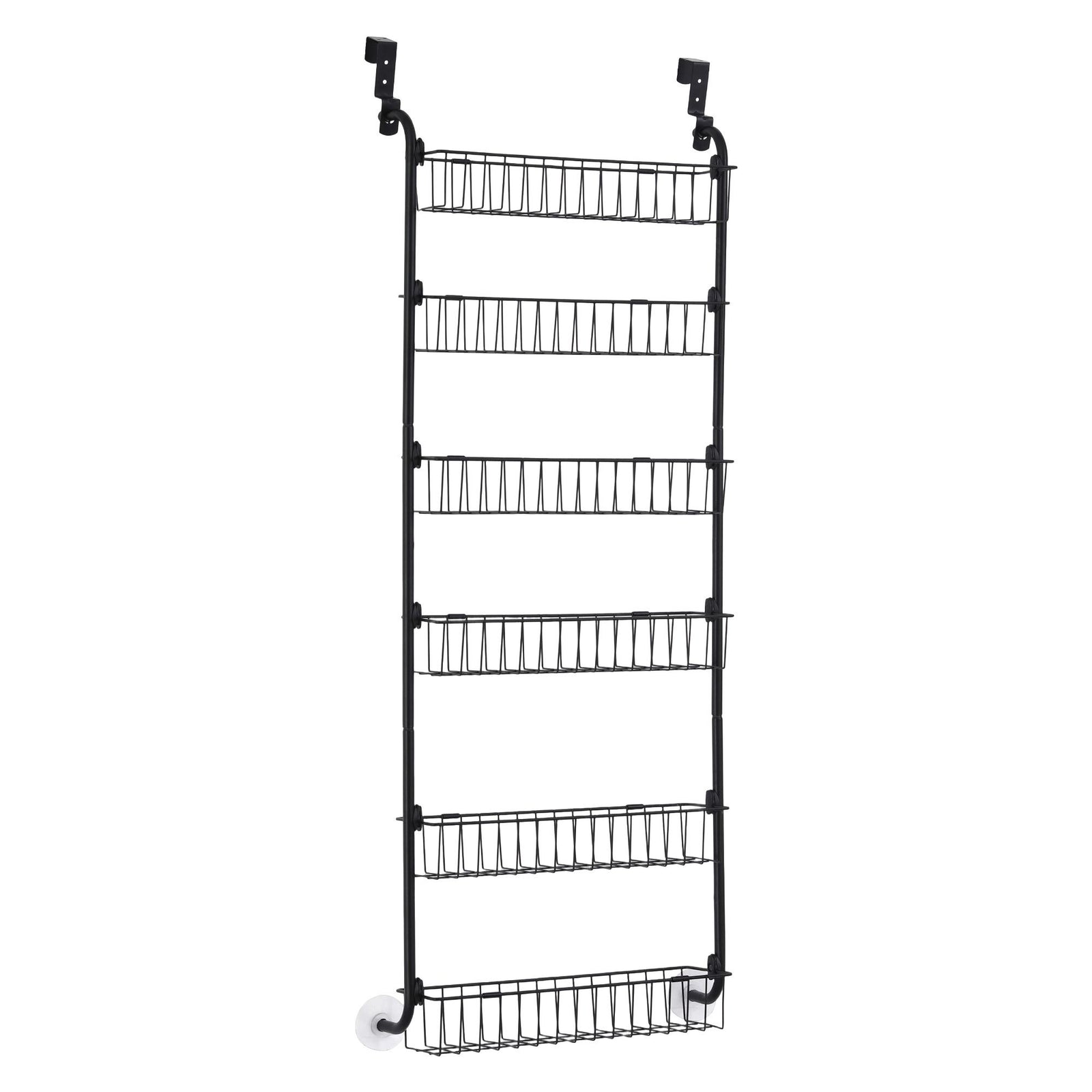 Over Door Storage Rack – 6‑Tier Metal Organiser, Suction‑Grip Base, 45×126cm