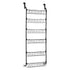 Over Door Storage Rack – 6‑Tier Metal Organiser, Suction‑Grip Base, 45×126cm