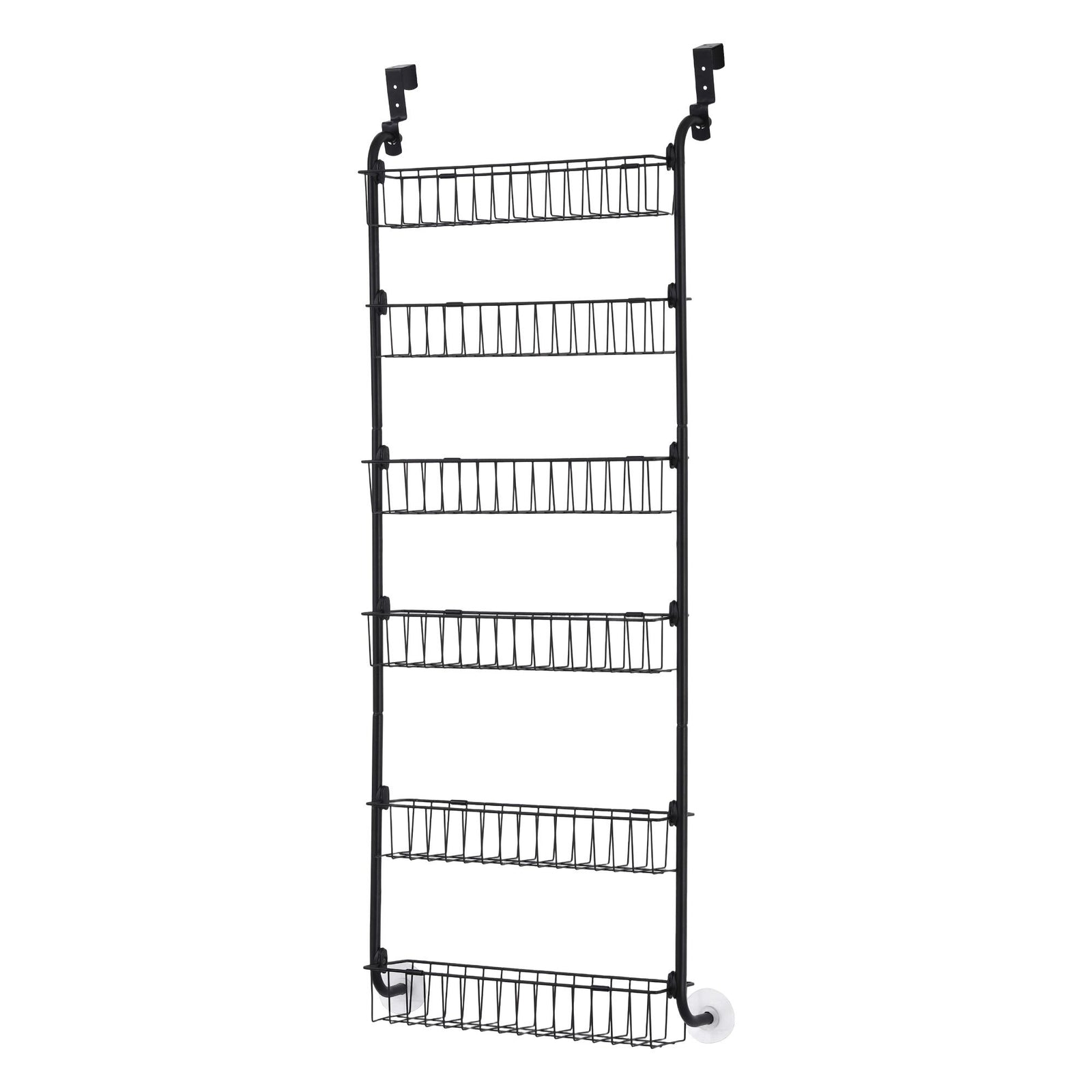 Over Door Storage Rack – 6‑Tier Metal Organiser, Suction‑Grip Base, 45×126cm