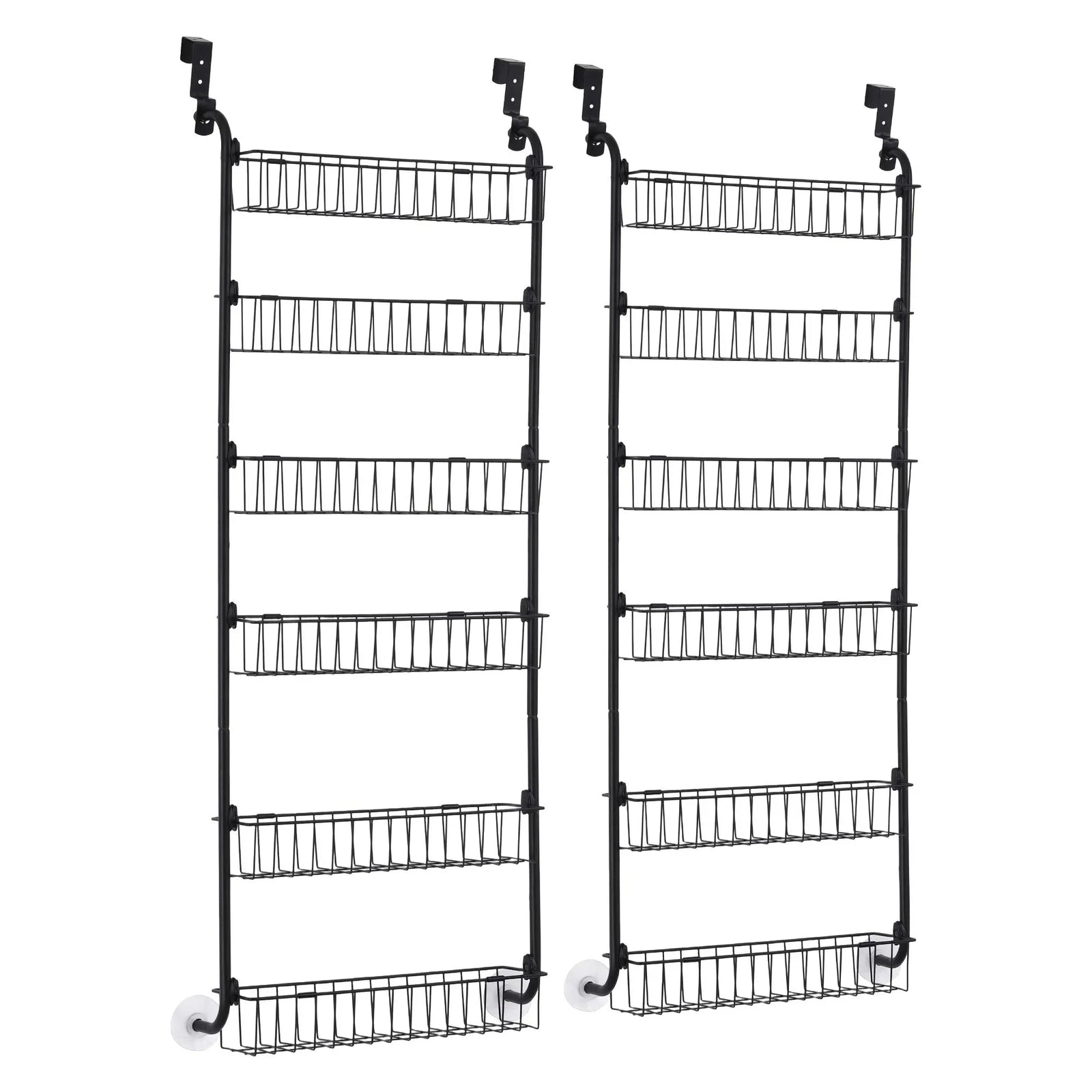 Over Door Storage Rack Set – 6‑Tier, Metal, Suction‑Grip Base, 45×126cm