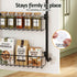 Over Door Storage Rack Set – 6‑Tier, Metal, Suction‑Grip Base, 45×126cm