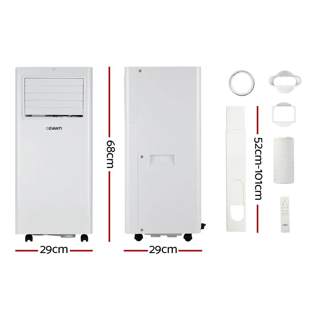 Portable Air Conditioner 7000BTU Cooling Mobile Fan Cooler Dehumidifier