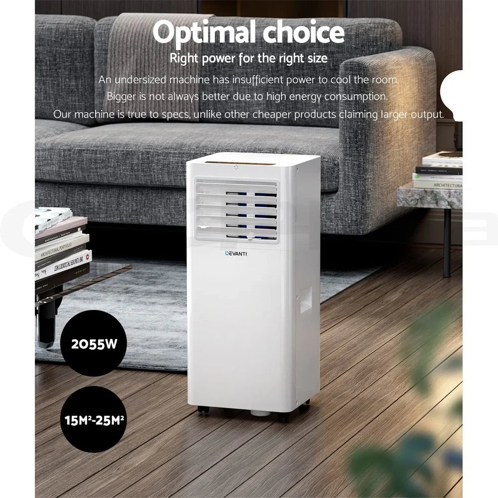Portable Air Conditioner 7000BTU Cooling Mobile Fan Cooler Dehumidifier