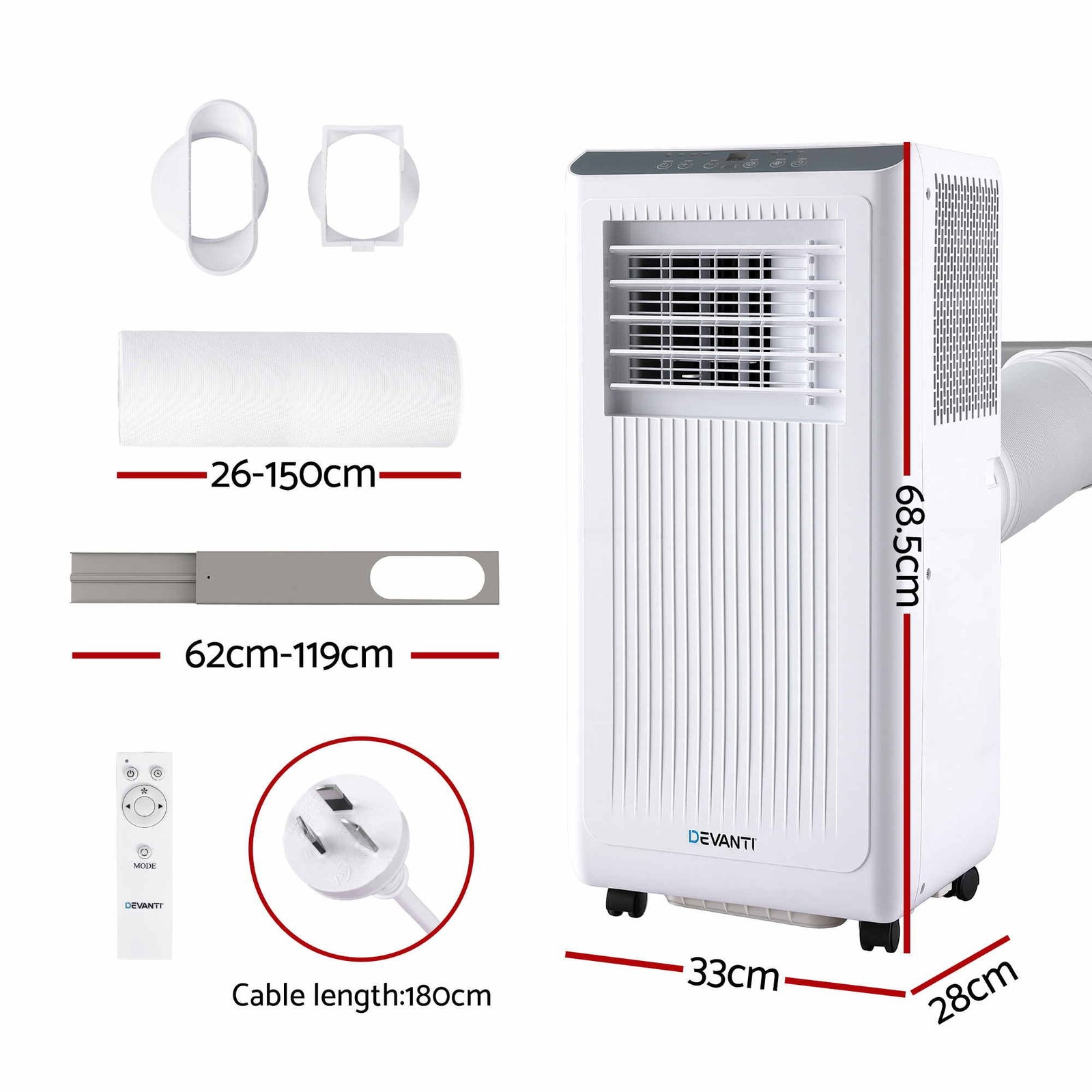 Portable Air Conditioner 5000 BTU 3-in-1 with Remote Control