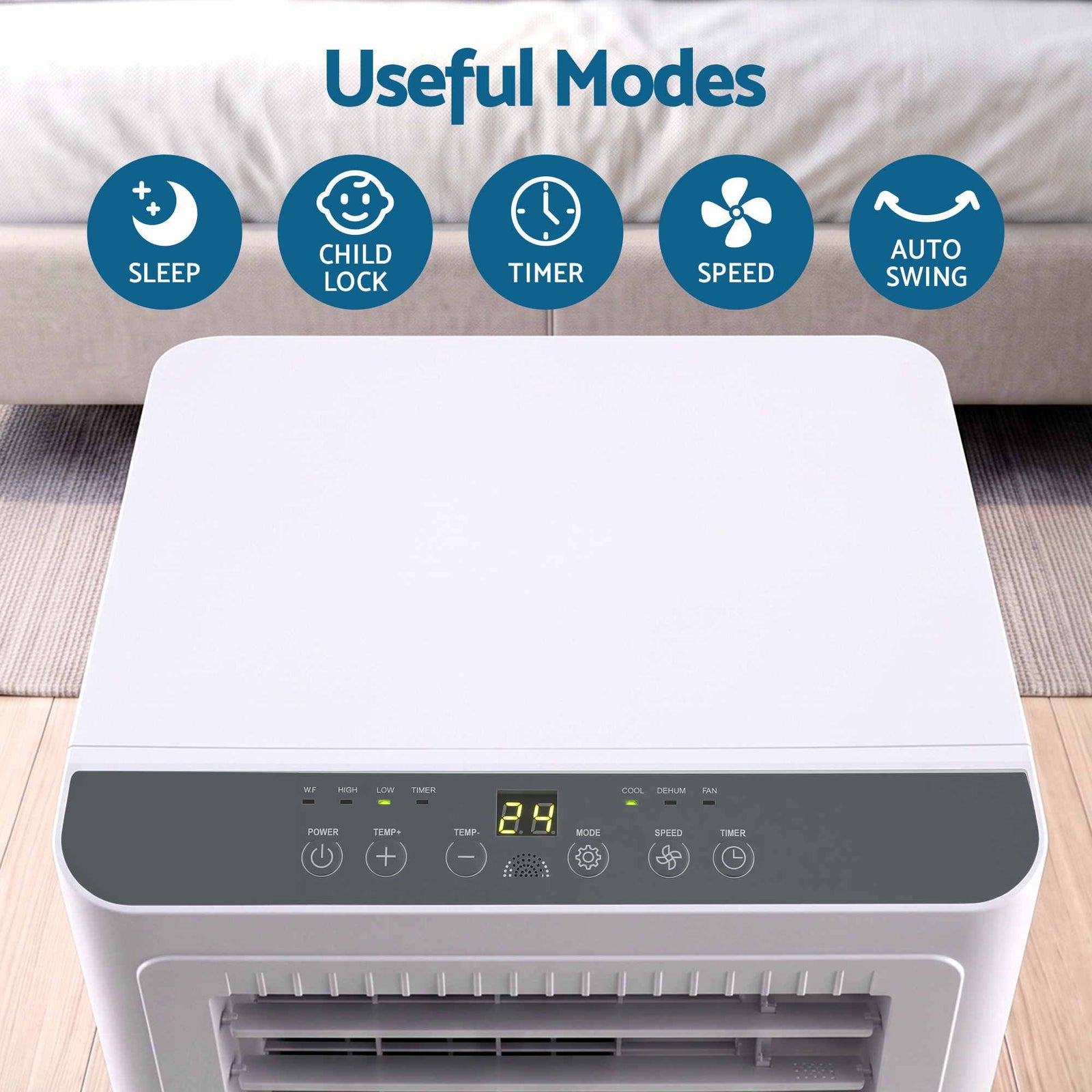 Portable Air Conditioner 5000 BTU 3-in-1 with Remote Control