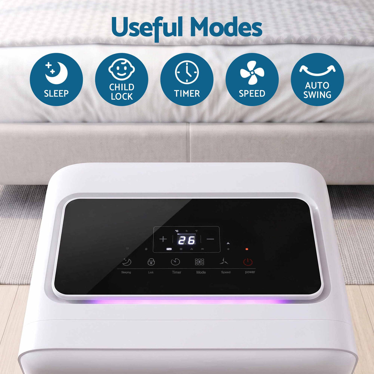 Portable Air Conditioner 9000 BTU 3-in-1 with Remote Control