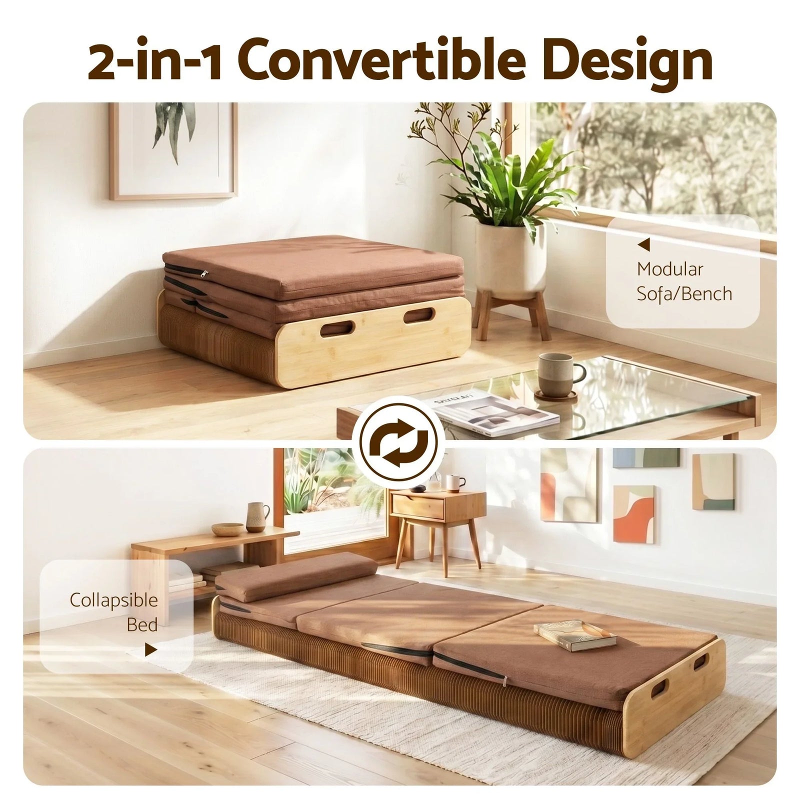 Folding Kraft Paper Bed 200×60cm – 300kg, Mattress & Pillow, Honeycomb