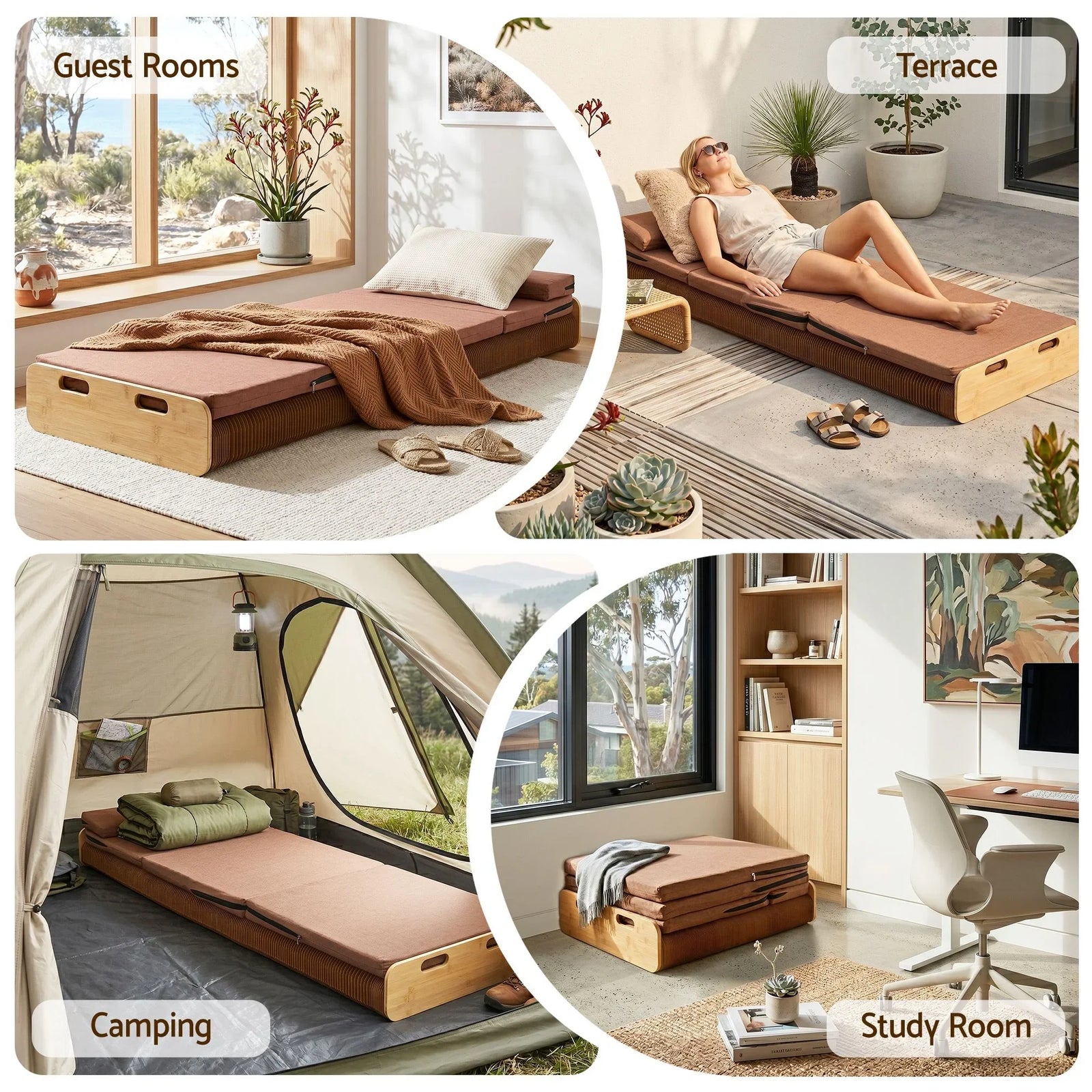 Folding Kraft Paper Bed 200×60cm – 300kg, Mattress & Pillow, Honeycomb