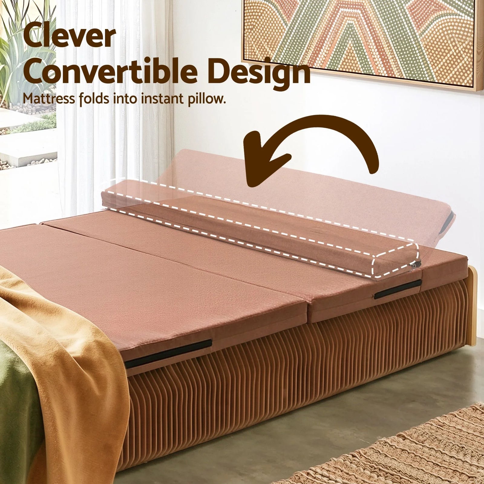 Folding Kraft Paper Bed 200×60cm – 300kg, Mattress & Pillow, Honeycomb