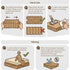 Folding Kraft Paper Bed 200×60cm – 300kg, Mattress & Pillow, Honeycomb
