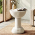Artiss Paper End Table Honeycomb Coffee Table Foldable Round Bedside Side Table White 40x55cm